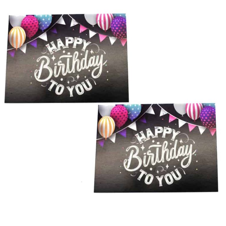 30 כרטיסיות ברכה Happy Birthday