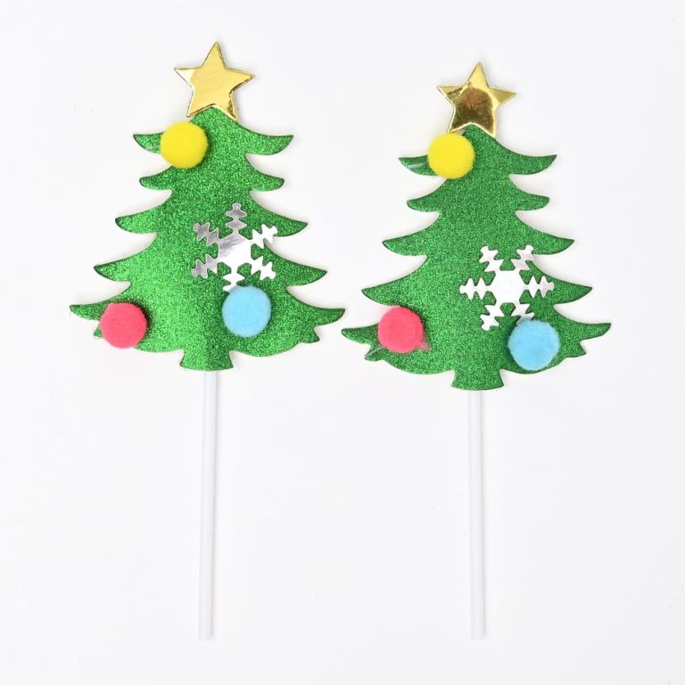 2 טופרים עץ חג מולד גליטר