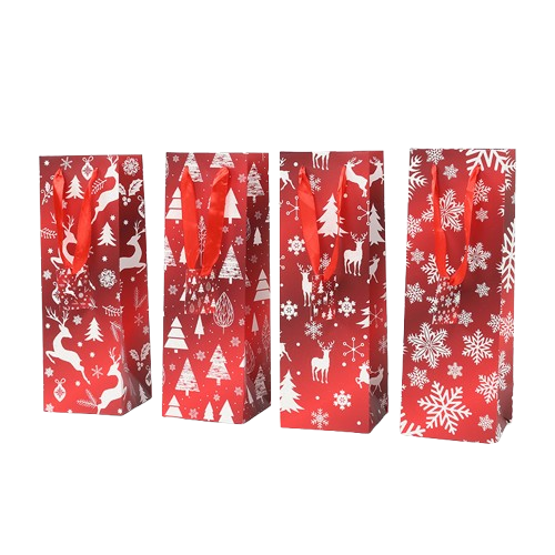 שקית יין חג המולד גליטר