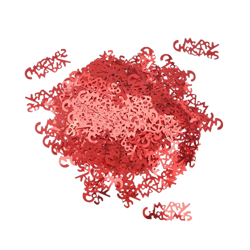 קונפטי Merry Christmas אדום