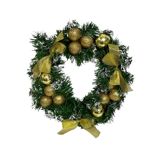 זר לקישוט הדלת בינוני זהב