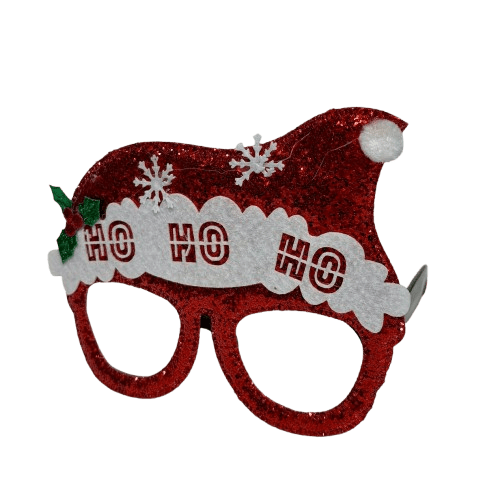 משקפי חג המולד ho ho ho אדום