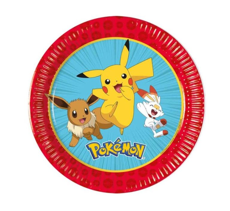 8 צלחות פוקימון קטנות