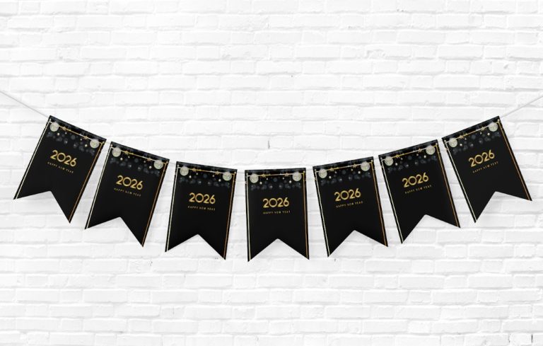 דגלונים ממותגים | סילבסטר 2026 דיסקו