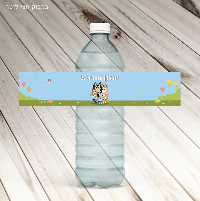 6 מדבקות לבקבוק בעיצוב בלואי