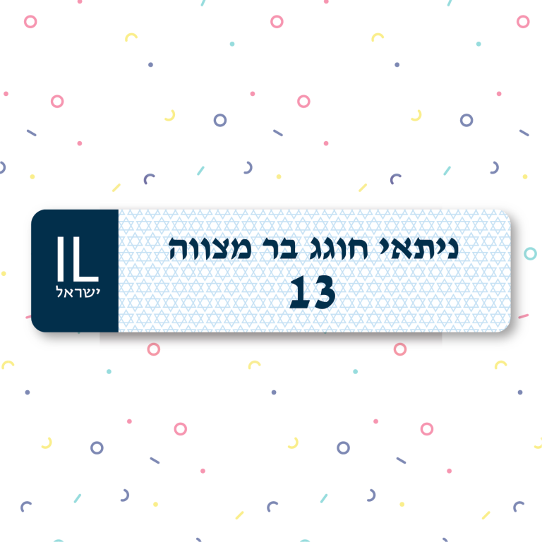 לוחית רישוי ממותגת | בר מצווה