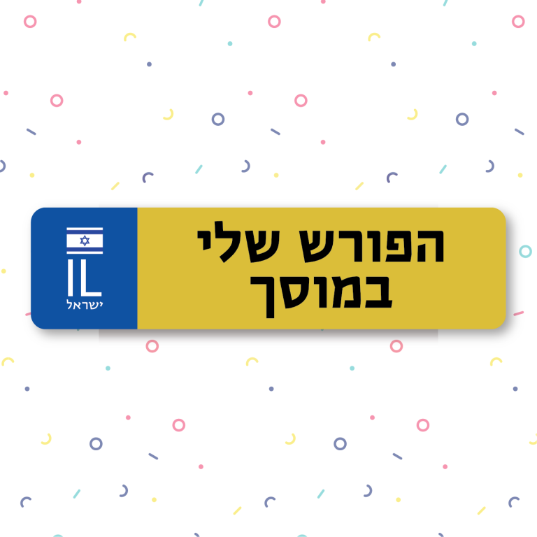 לוחית רישוי ממותגת | הפורש שלי במוסך