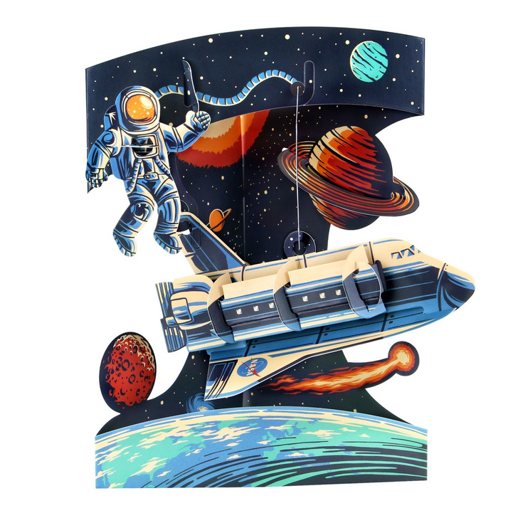 כרטיס ברכה תלת מימד גדול | חלל