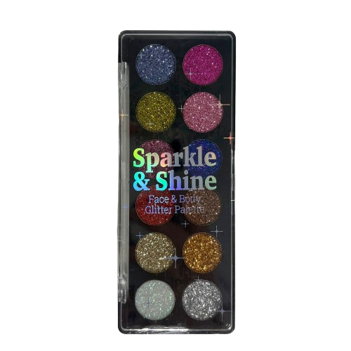 סט איפור נצנצים לפנים ולגוף | 12 גוונים