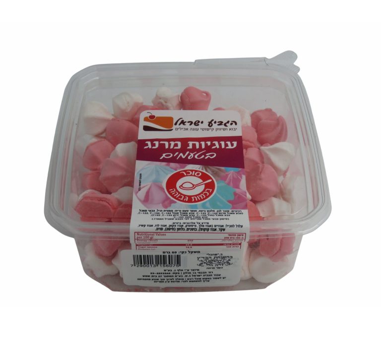 נשיקות מרנג 50 גרם | ורוד לבן
