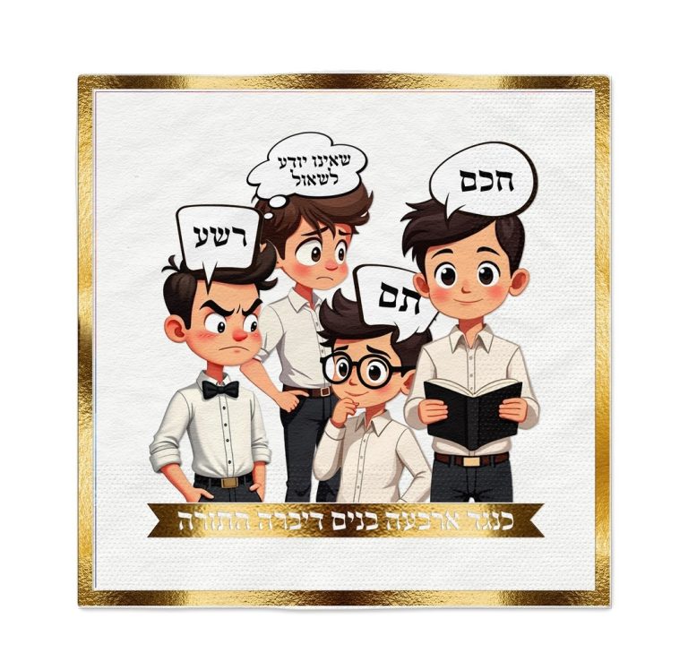 16 מפיות לפסח ארבעת הבנים