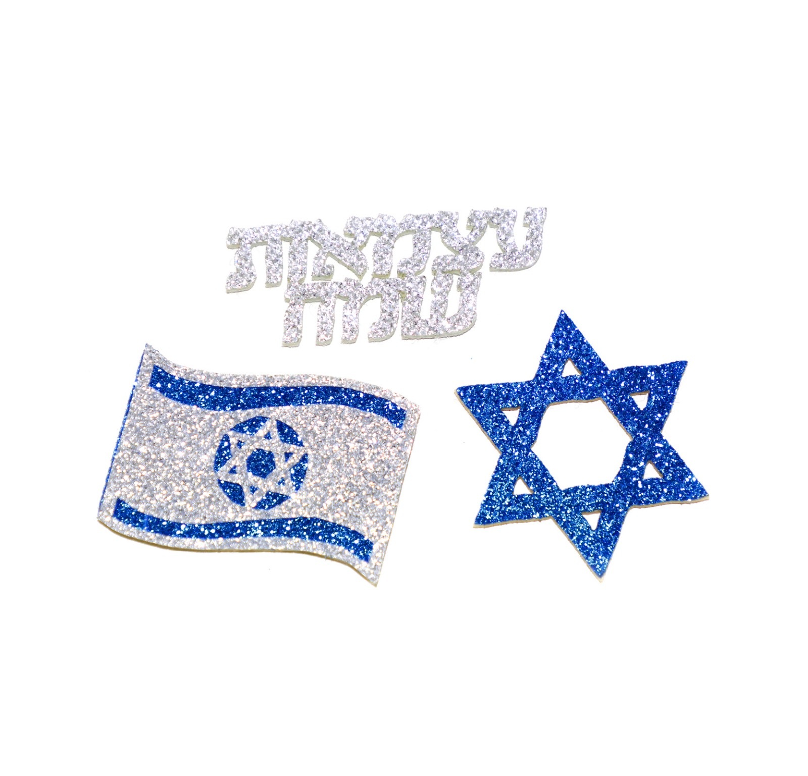 12 קישוטי שולחן גליטר עצמאות שמח