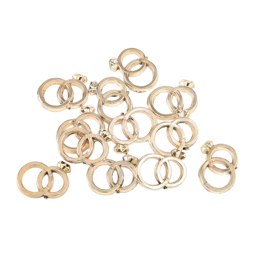 12 קישוטי טבעות זהב מאט
