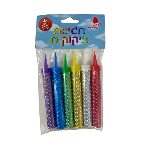 6 זיקוקי מזרקה אש צבעונית 10 ס”מ