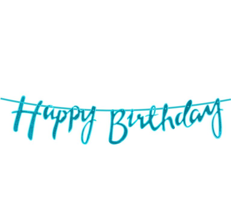 שלט HB מחובר נצנצים תכלת