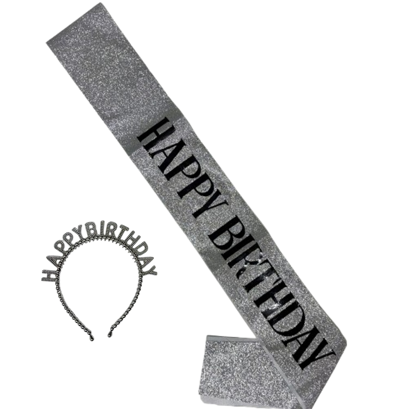 סרט גוף HB + קשת HB פנינים כסף