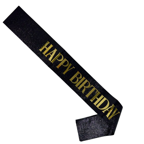 סרט גוף HB שחור עם הטבעת זהב