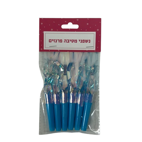 6 נשפני קרנבל כחול הולוגרפי