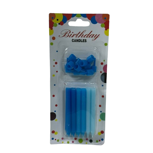 12 נרות יום הולדת בגווני כחול