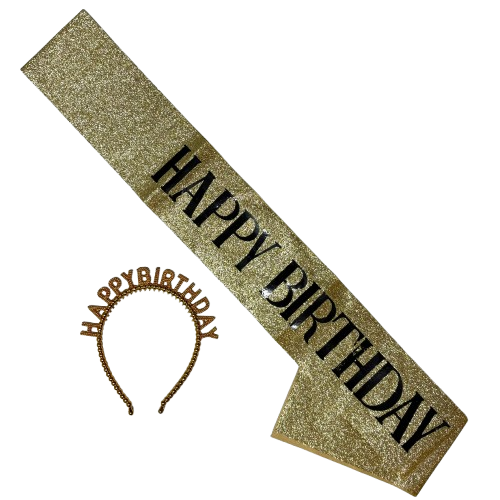 סרט גוף HB + קשת HB פנינים זהב