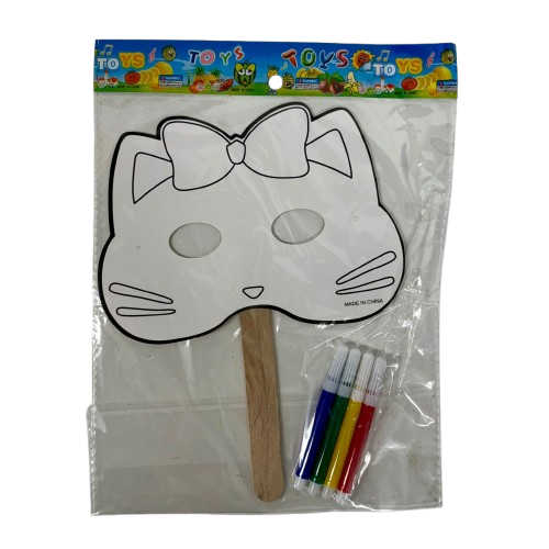 מארז 10 יצירות על מקל עם טושים לצביעה