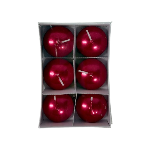 6 נרות צפים אדום איכותיים