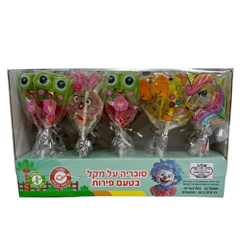 30 סוכריות על מקל חיות