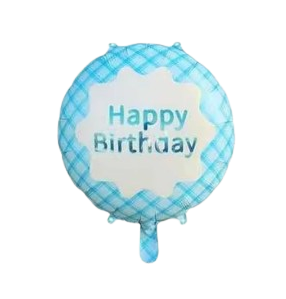 מיילר HB עגול 18″ משבצות תכלת לבן