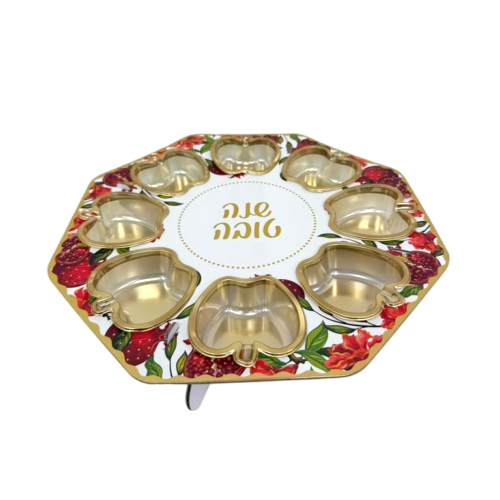 סטנד תפוח 8 צלוחיות שנה טובה רימונים