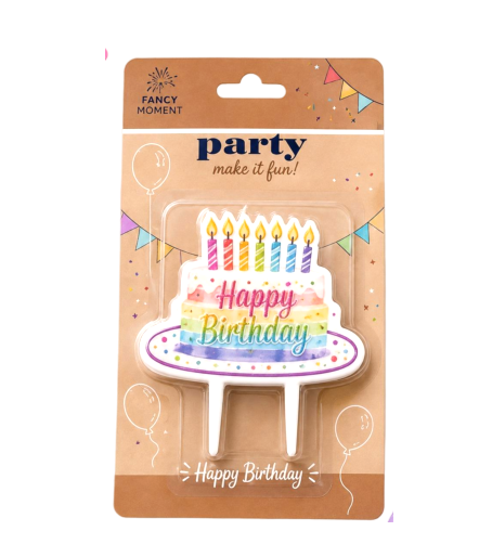 נר HB עוגת יום הולדת