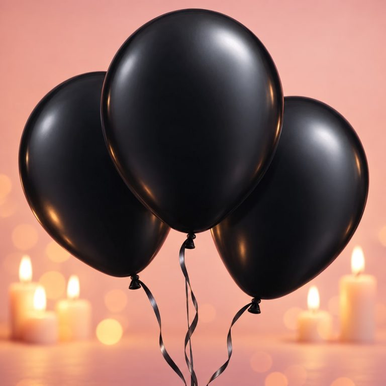 100 בלונים מטאלי – שחור