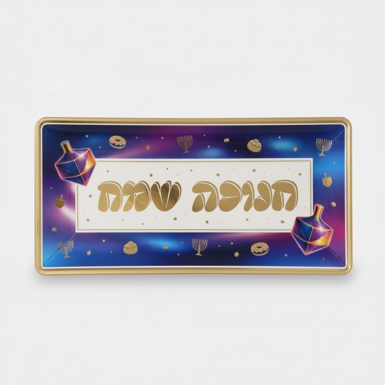 3 מגשי אינגליש חנוכה שמח | 20*40 ס"מ