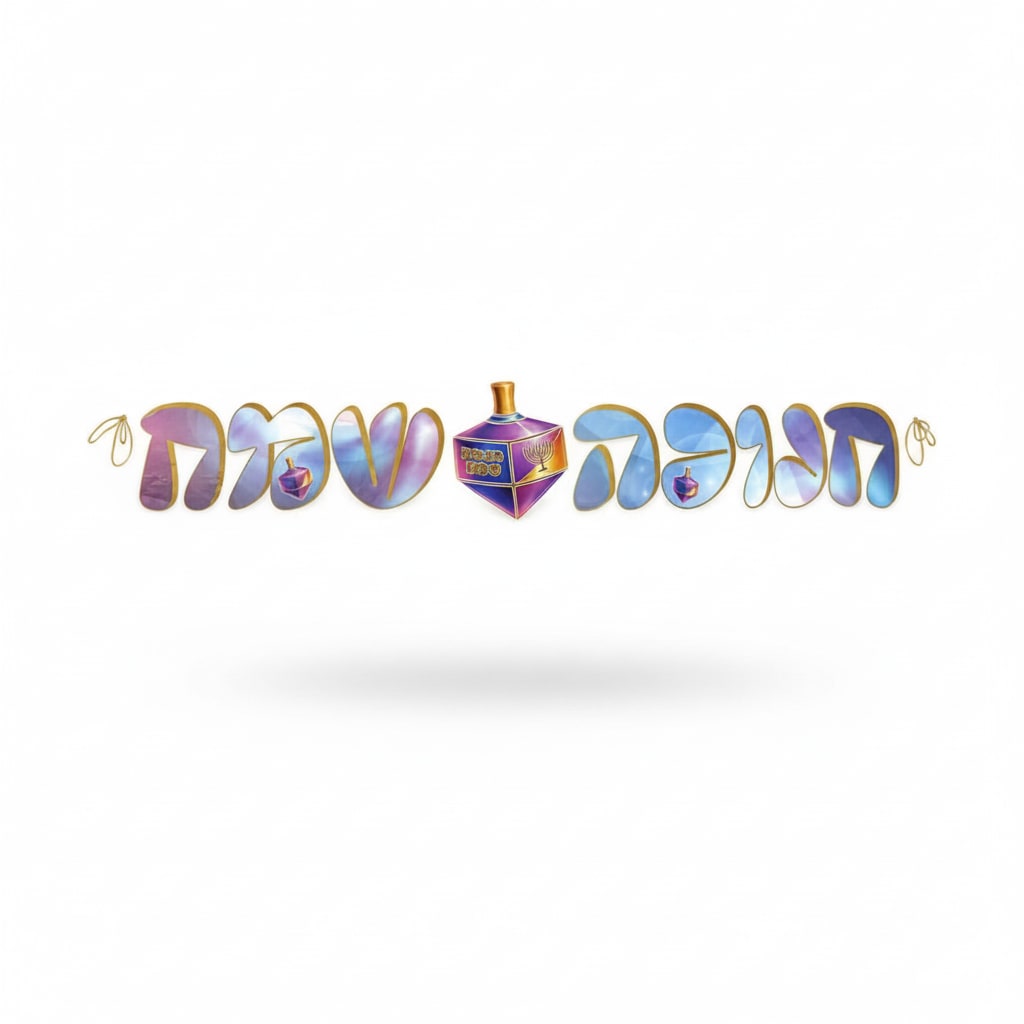 שרשרת אותיות חנוכה שמח